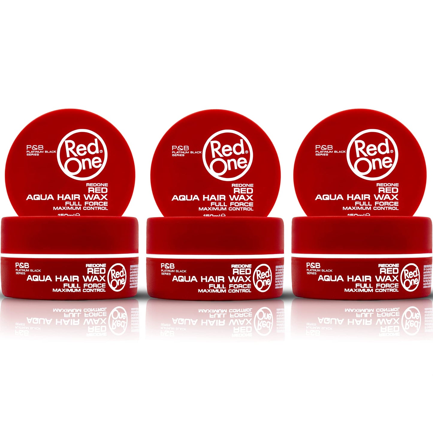 Redone RedOne Hair Styling Aqua Wax Red 3x 150 ml | Edge Control | Hair Gel Wax | Ultra Hold | Strawberry Scent | Men & Women Hair Wax | Maximum Control 3 PCS