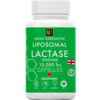 MetaSuperfoods Liposomal Lactase Enzyme 15000FCC | 120 High Strength Lactase Capsules | Enzyme Tablets | Lactose Digestion | Digestive Enzyme Food Supplement
