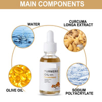 GNAUMORE Turmeric Face Serums Oil,Bright Skin Dark Spot Corrector,Turmeric Serum, Skin Care Moisturizing Repair Serum for Face and Body(30ML)