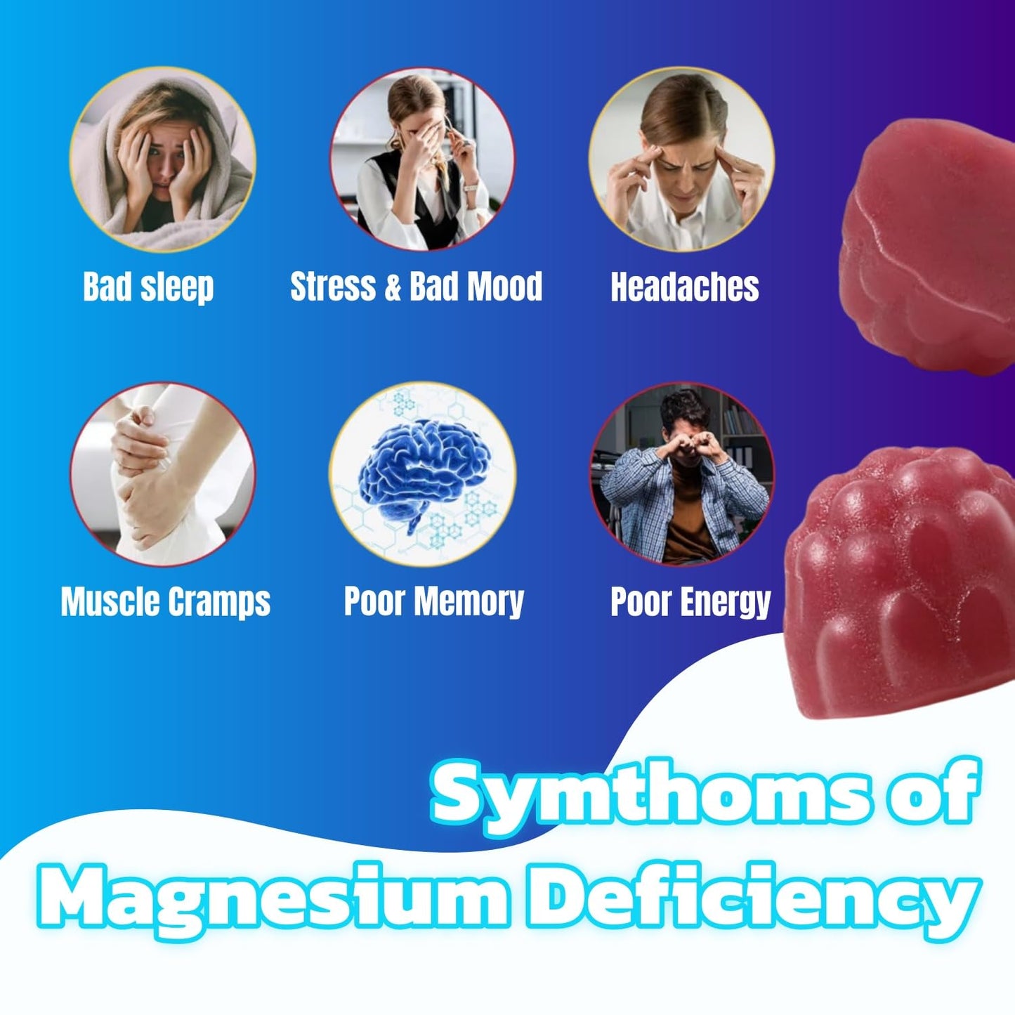 Fengsheng Home Sleep Gummies with 350mg Magnesium Glycinate & Citrate for Adults - High Strength Natural Alternative - L-Theanine, Vitamin D & Zinc - Sleep Gummies - Sugar Free & Vegan - Anxiety & Sleep Support