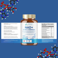 NAD Supplements 1200mg, NAD+ 13 in 1 Superior Antioxidant Blend with Max Absorption for Cellular Energy and Healthy Aging Support, 120 Capsules