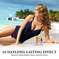 GMHLLES 2PCS Self Tanning Drops, Natural New Sunless Tanning Drops Enhances Natural Skin Tone for Face and body with 1PCS White Massage Stick 60ML