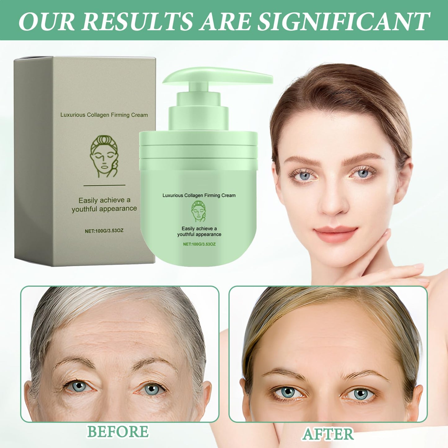 MADGININE 1Pcs Stdei Luxurious Collagen Firming Cream,Collagen Firming Cream Luxurious Collagen Firming Cream Collagen Firming Body Cream Moisturizing and Hydrating Pink Beauty Plate for All Skin Types