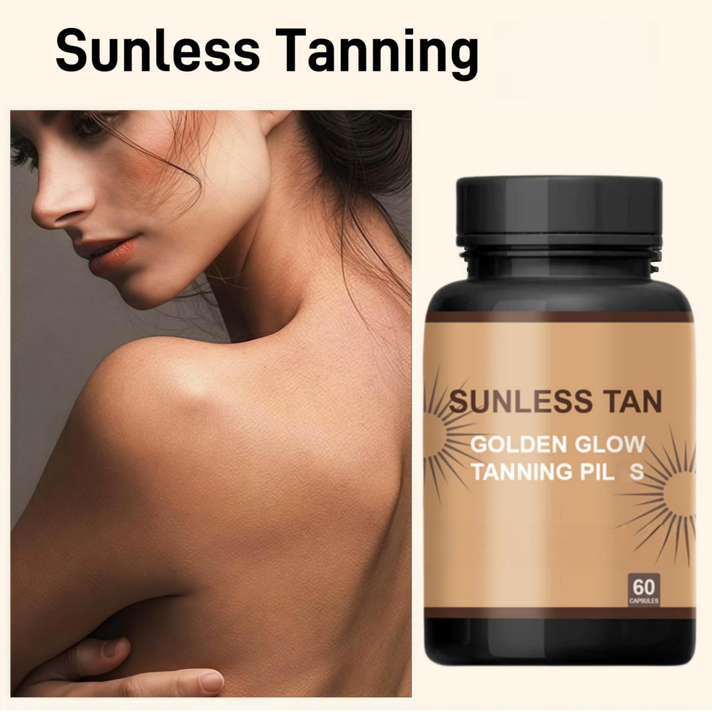 Fankayi Sunless Tanning Pi/Lls,Safe & Long-Lasting Enhances Natural Tan,Promotes Natural Skin Tone,Nourishing and Moisturizing,Tans Without Sun for a Na/tural Glow,for Face & Body,Gradual Tan Moisturiser