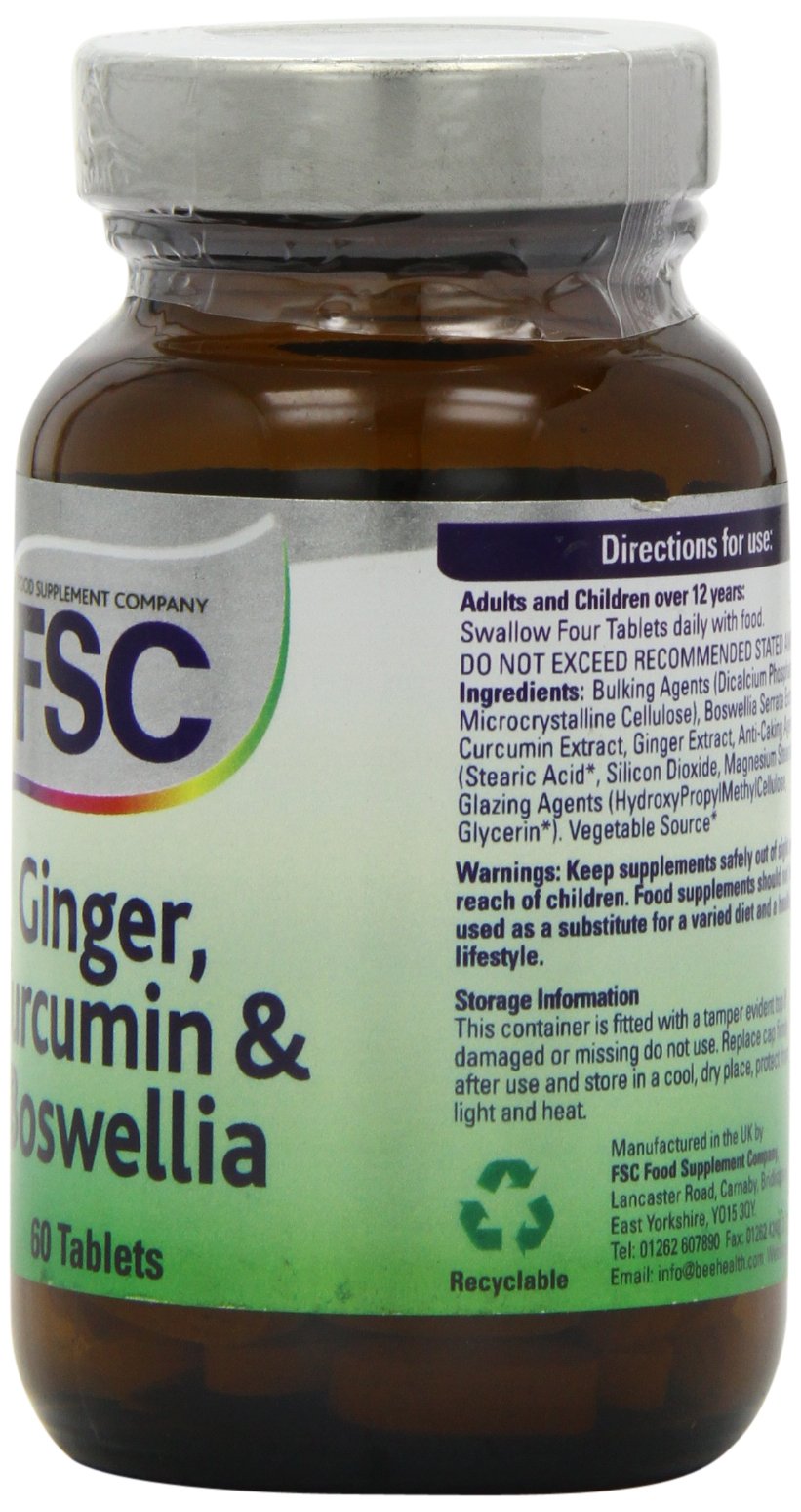 FSC Ginger Curcumin and Boswellia - Pack of 60 Tablets