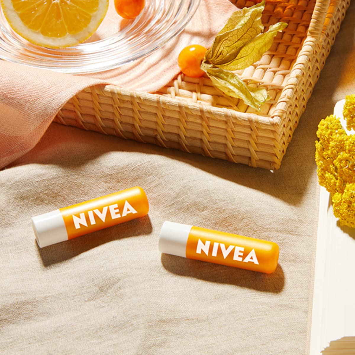 NIVEA Sun Protect Caring Lip Balm (4.8g), Lip Balm with Shea Butter and SPF 30, Protects Against UVA/UVB Rays with 24H Moisture, Lip Care