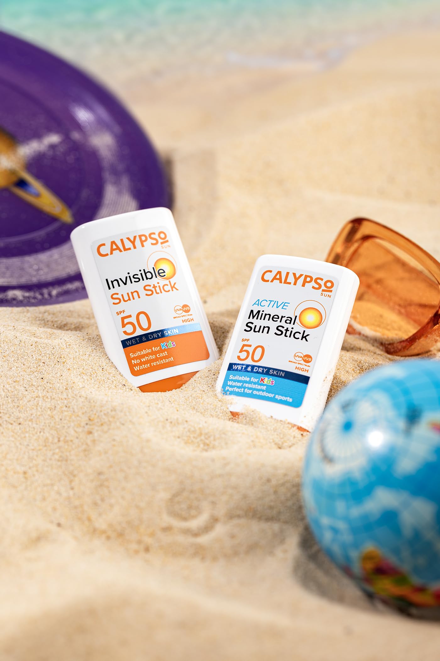 Calypso Invisible Sun Stick, SPF50 Sun Protection for Wet and Dry Skin, 15g