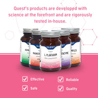 Quest L Plantarum Probiotic Capsules 2 Billion CFU for Immune & Digestive Support. Helps Restore Gut Friendly Bacteria & Regulate Immune Responses. Vegan & Gluten Free (45 Capsules)