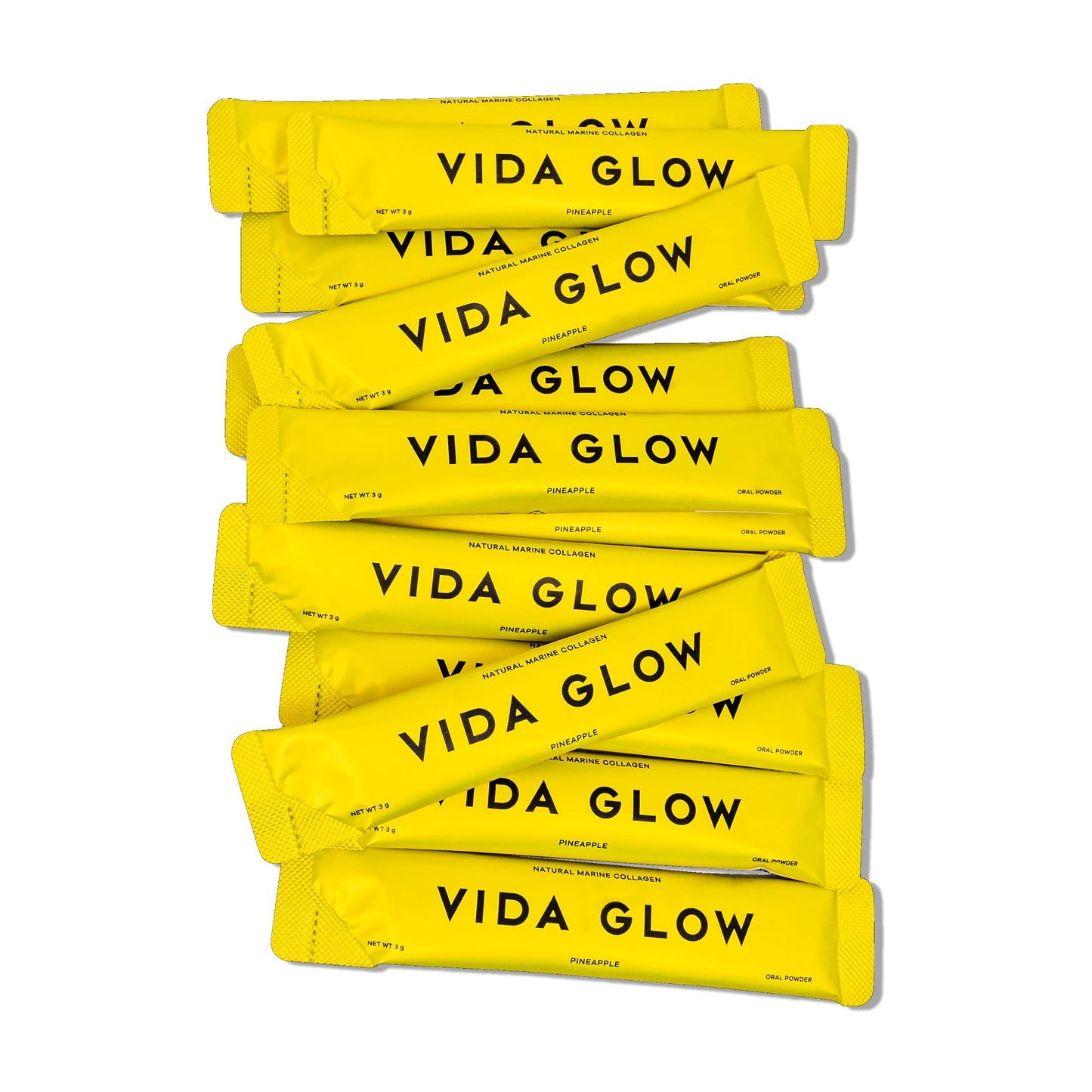 Vida Glow - Natural Hydrolysed Marine Collagen Sachets | Promotes Glowing Skin + Smooths Fine Lines (Pineapple, 30 Sachets)