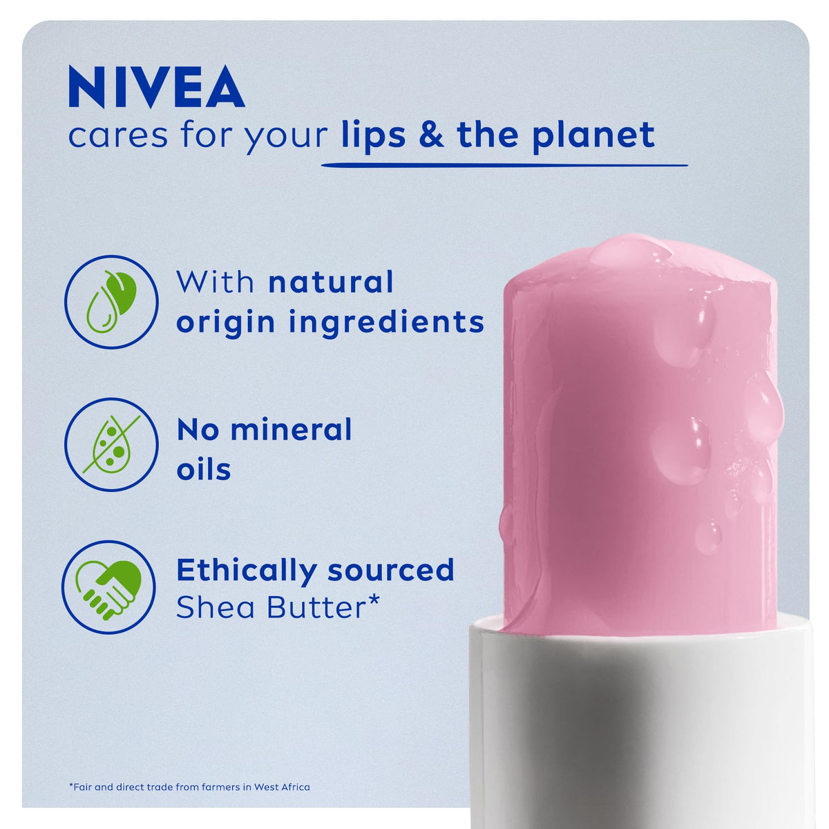 NIVEA Soft Rose Lip Balm (4.8g), Balm with Shea Butter, Natural Oils and Vitamins, Lip Care Offers 24h Deep Moisture and Underlines Natural Rosiness of Lips