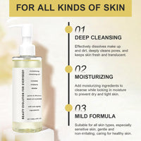 Benaewa Cleansing Oil, Pore Control Oil Cleanser, Moisturizing Refreshing for Daily Makeup Blackheads Removal