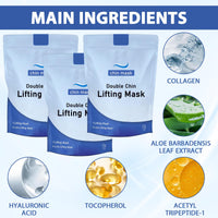 GMHLLES 3 Pieces Chinology Double Chin Lifting Mask, Chin Lift Mask, Moisturizes and Tightens the Skin, the Texture Is Light and Fits the Skin, and Changes the Jawline