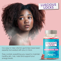 Beauty & Co Hair Gummies with Biotin & Zinc 120 Berry Flavour Beauty&Co. Luscious Locks Gummies - 4 Months Supply (120)