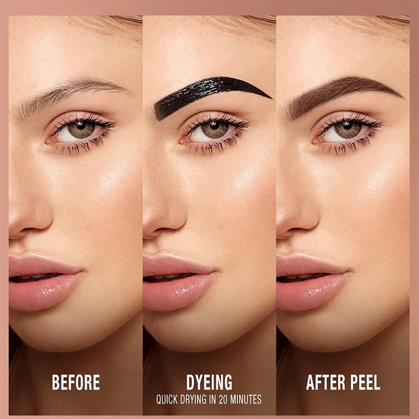 SHEBEEDO Tattoo Brow Tint Peel Off, Eyebrow Gel Tint, Semi-Permanent Colour Eyebrow Dye,Lasts Up To 3 Days, Waterproof Long-Lasting Natural Eye Brow Makeup for Women Girls (01#GRAY BROWN)