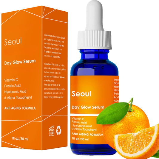 IZBEAUVO Korean Skin Care 20% Vitamin C Serum with Hyaluronic Acid & CE Ferulic Acid – Anti-Aging Face Serum for Glowing Skin, Reduce Wrinkles & Dark Spots, 1 Fl Oz