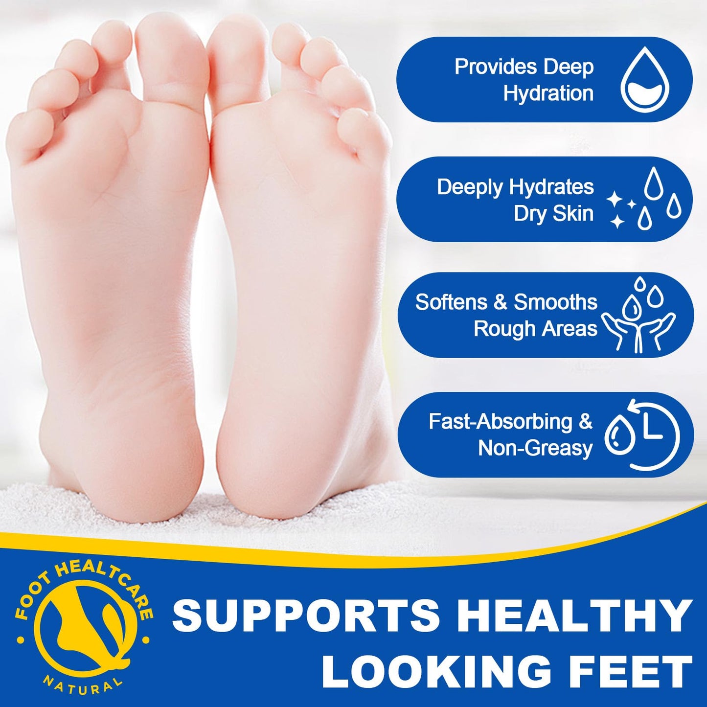 QLIGES Urea Cream 60% Urea Cream 60% Foot Care Stick Deeply Moisturising and Fast Absorbing Gentle Exfoliation for Dry, Cracked Heels & Thickened Skin