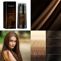 Polar Hair Dye Shampoo,3-In-1 Sham/poo for Color Treated Ha/ir,Instant D/ye Sha/mpoo,H/air Colour Sh/ampoo for Women Grey Ha/ir Coverage,Home Hair Dy/e Pure Plant Extract,Anti Grey Shampoo(Dark Brown)