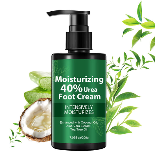 MrCuvaryas Tea Tree Oil Foot Cream for Cracked Heels and Dry Skin, Urea Cream 40 Percent for Feet, Tea Tree cream Feet Care, Cracked Heel Repair cream for feet and Hand, Foot Moisturise Softens Exfoliates