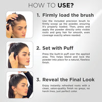 Generic Root Touch Up Powder, Root Cover for Thin & Bald Head - Water & Sweat Resistant Hair Powder for Thinning Hair Women, Includes Brush (Black) 4 Grams