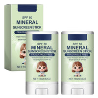 2 PCS Sun Stick SPF 50 Face Waterproof Sunblock Stick Roll on Sunscreen for Kids Against UVA & UVB All Day Long-Lasting Protection Travel Sunscreen for All Skin Types 15g