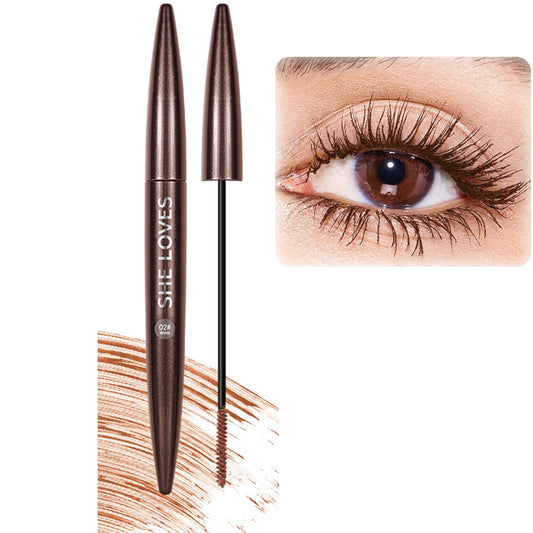 MEITREND Waterproof Mascara Brown Volume Mascara For Sensitive Eyes,Non Smudge Cruelty Free Mascara Lengthening False Lash Effect,Natural And Hypoallergenic Mascara With Fine Brush For Women (02-Brown)