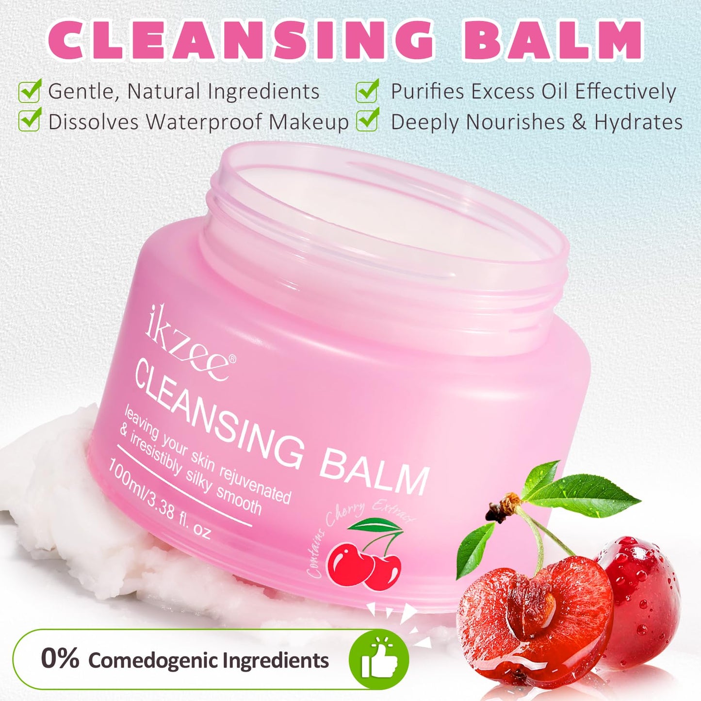 CiAIplw Cleaning Balm, Makeup Remover & Makeup Melt Face Cleanser, Hydrating & Moisturizing, Natural Deep Pore Cleanser with Vitamin C, E & Botanical Extracts, Suitable For All Skin Types, 100ml