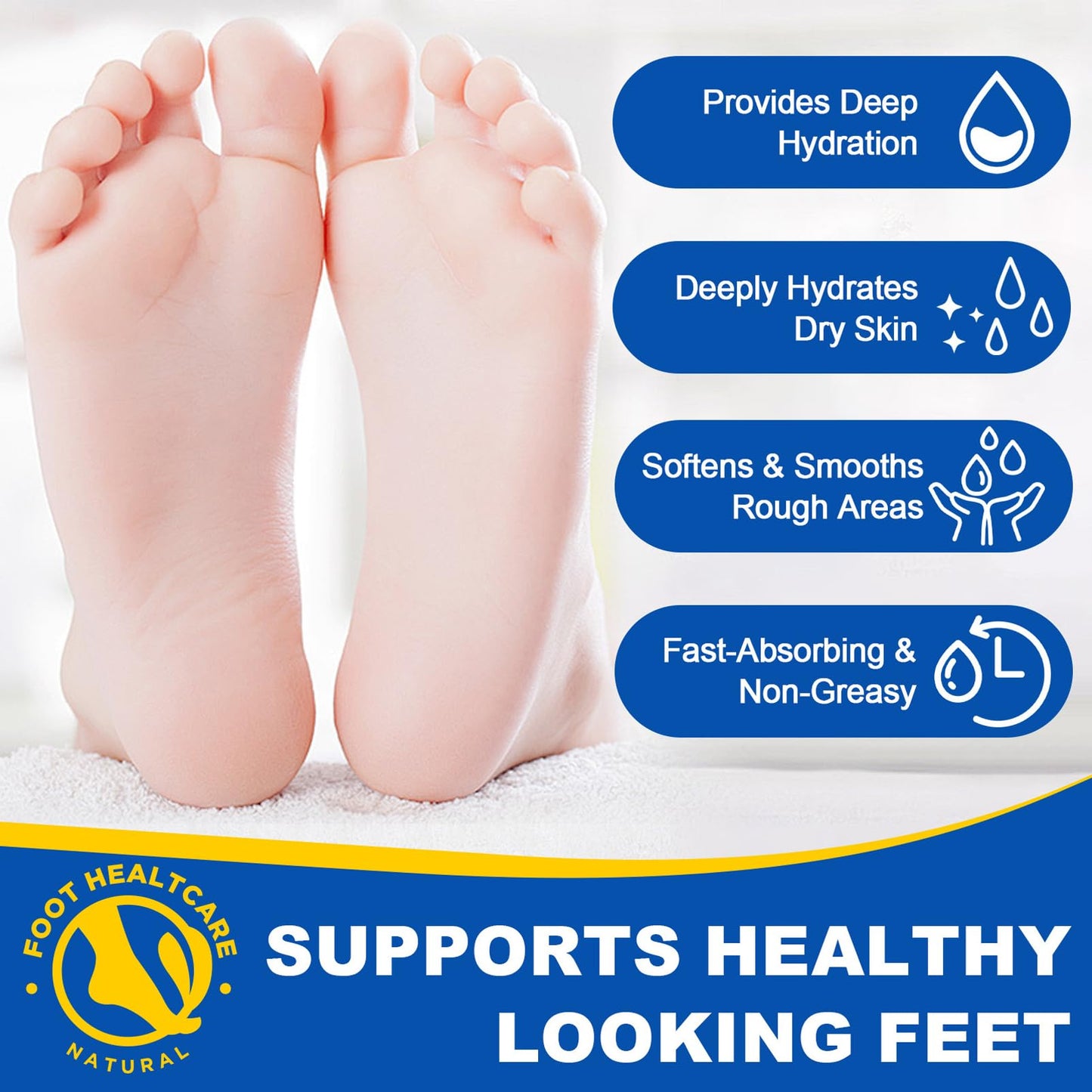 DMQ Urea Foot Cream, 2PCS Foot Cream for Cracked Heels and Dry Skin, Honey Cracked Heel Repair Cream, Urea Cream Foot Moisturiser (1.41 Ounce (Pack of 2), Aloe Vear & Honey)