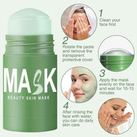 COWANIEE 2 Pcs Green Tea Deep Cleanse Mask,Green Mask Stick