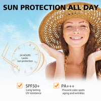 ISBEAUSOLS SPF 50 Sunscreen Sticks 2PCS- Ski Sun Cream and Lip Balm - Face Sun Cream SPF 50 Strong UV Sunblock Sticks - Ski Sun Creams with VC and Nicotinamide - Moisturizing Sun Block Stick for Face & Body