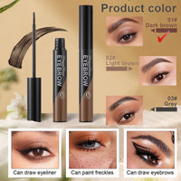 HAORQEE Eyebrow Tint Tattoo Brow Peel off, Brow Tint Dark Brown Eyebrow Gel Semi-Permanent Colour Eyebrow Tattoo Brow Dye, Waterproof Long-Lasting Natural Eye Brow Makeup for Women (Dark Brown)