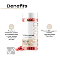 Ashwagandha Gummies 3000MG High Strength by Known Nutrition with Vitamin B6 | 120 Two-a-Day Gummies | Natural Botanical Extract | for Natural Stress Reduction | Apple Flavour (2 Months Supply)