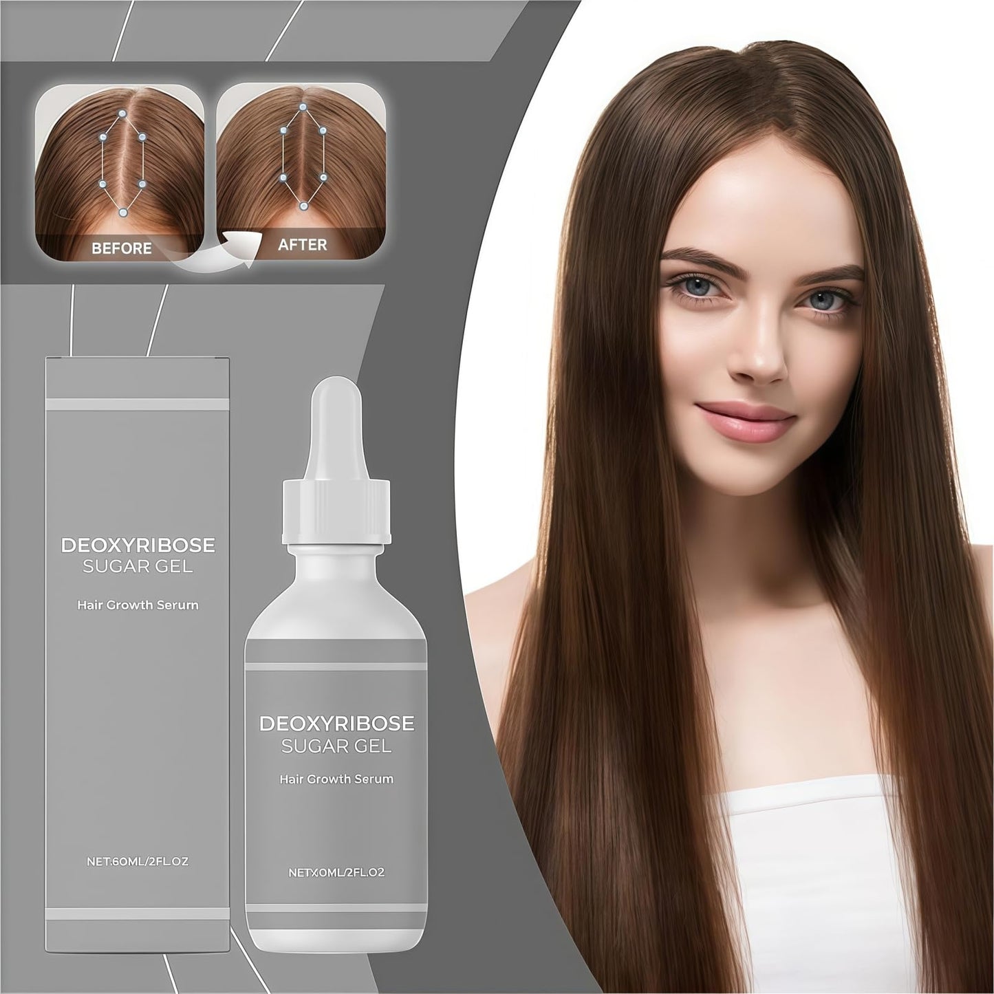Fankayi Deoxyribose Sugar Gel Hair Growth,Hair Thickening Essence,Hair Serum for Hair Growth,Hair Oil for Dry Damaged Hair,Hair Breakage Treatment,Deeply Nourish and Repair,Scalp Care and Moisturizing