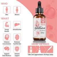 Omnymune Liposomal Glutathione 1500mg, Oral Glutathione Liquid, Antioxidant Supplement for Detox, Anti-Aging, Immune Support, Brain Function and Skin Health, Superior Absorption (Pack of 2)