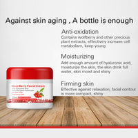Goji Berry Facial Cream Wolfberry Facial Cream Nourishing Hydrating Skin Lightening Anti-Wrinkle Anti-Aging Skin Care Face Moisturiser 100g