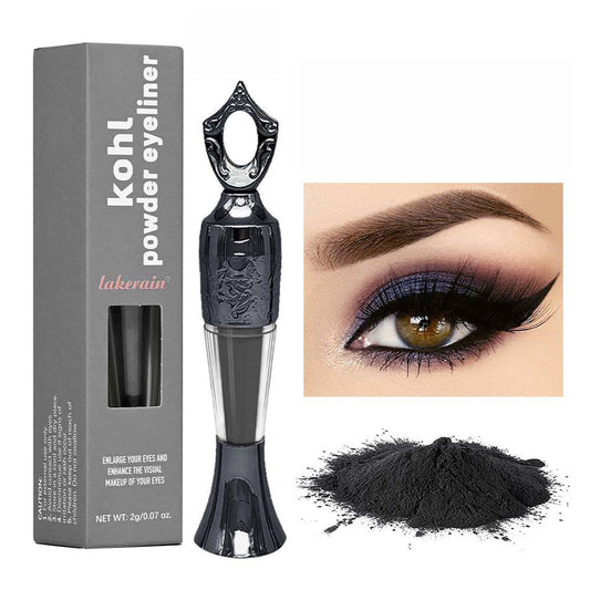 QUIWEN Kohl Powder Eyeliner,Black Eyeliner Handmade Smudge Proof Eyeliner, Black Eye Liner Pencils Natural Eyeliner Cream Powder, Long Lasting Smudge-Proof Intense Color Eyeliner For Eye Make-Up