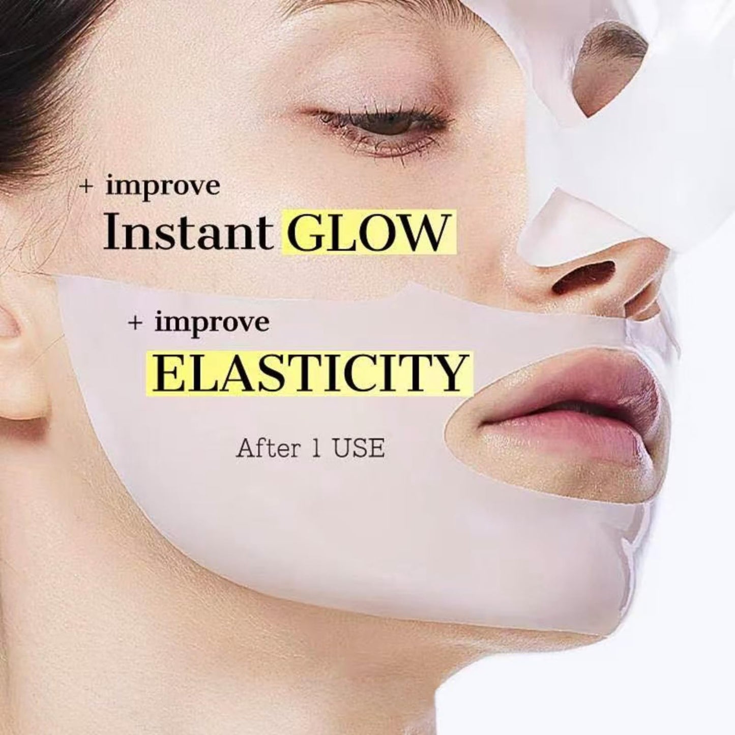 IZBEAUVO Snail Mucin Glass Glow Hydrogel Face Masks Skincare, Overnight Collagen Face Mask, Snail Mucin Serum Mask, Glass Skin Face Mask, Korean Face Mask For Hydration Boost,Radiant,Smooth,Firm,6EA Sheet Mask