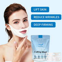 Leogony 2 PCS V Line Face Lifting Chin Mask, Double Chin Lifting Mask, Firming and Moisturizing
