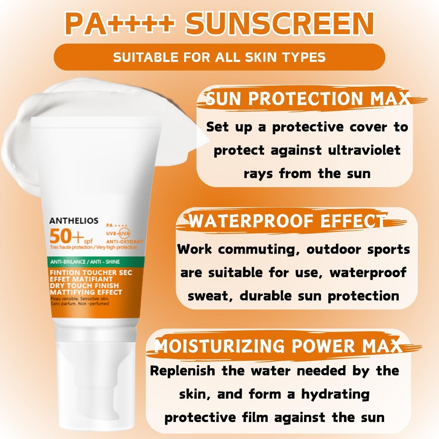 Cureluxe Sun Ccreen SPF 50 for Face - Hydrating SPF 50 Face Sunscreen - Factor 50 Fac-e Cream for Fa-ce & Body - UVA & UVB Protection Korean Sunscreen - Lightweight & Non-Greasy Fa-ce Sun Cream
