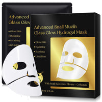 VCTSOF Snail Mucin Glass Glow Hydrogel Face Masks Skincare, 6Pcs Collagen Night Wrapping Mask, Sheet Mask, Snail Mucin Serum Collagen Face Mask