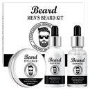 Men's Beard Grooming Kit with Shampoo, Oil, Balm - Complete Beard Care Set for Growth, Moisturizing, Styling - Valentine's Day, Father's Day, Birthday gifts - Complete beard care for men