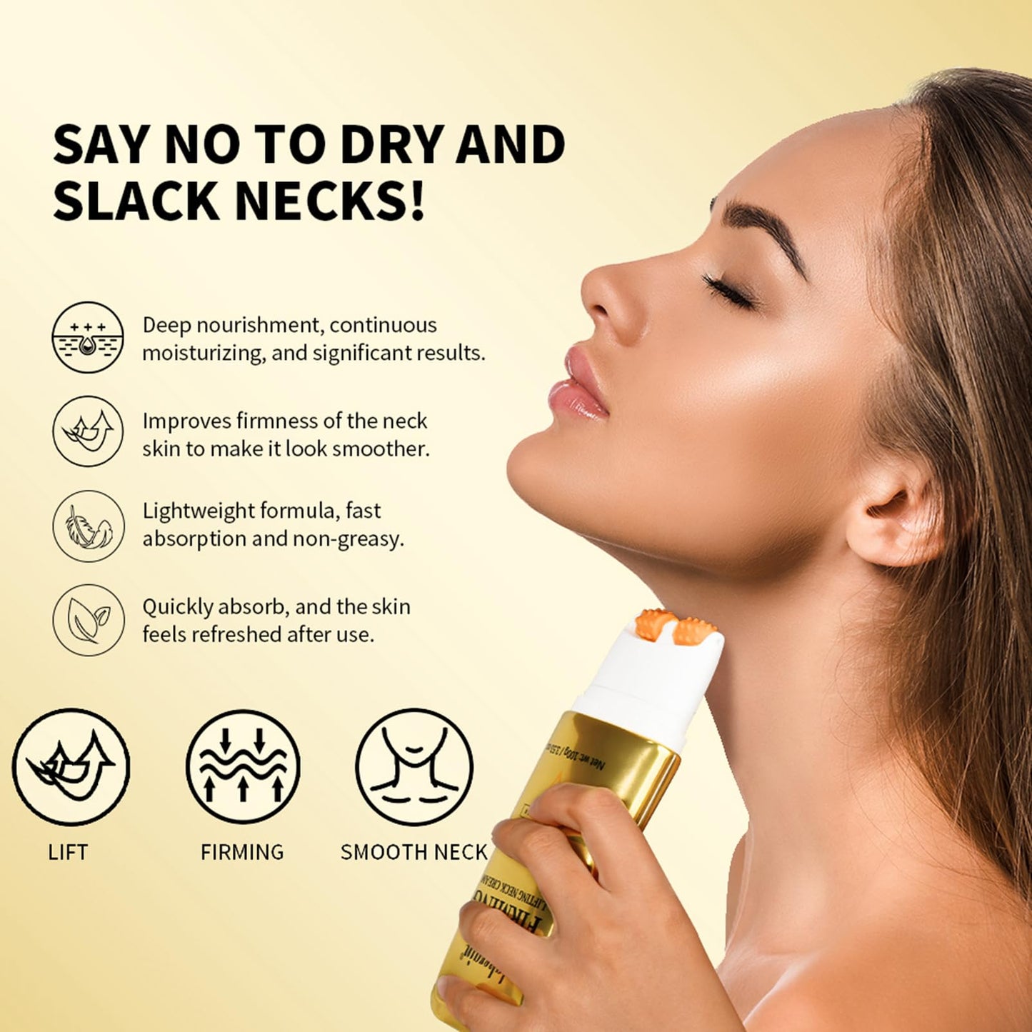 Fashion Base Collagen AH-8 Firming Neck Cream, Retinol Tightening & Lifting Neck Cream