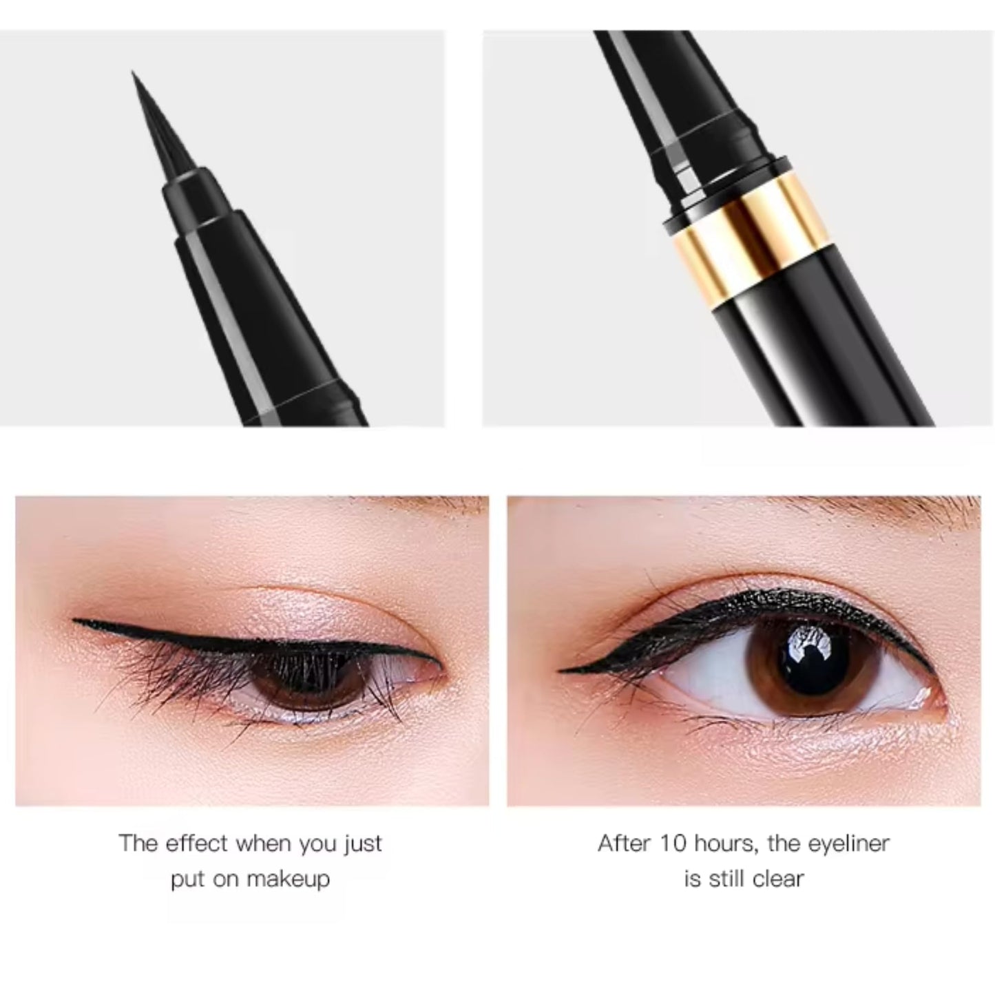Generic Liquid Eye Liner, Easy To Use Eyeliner Pen, Waterproof and Smudge Proof, Longlasting Liner Stays On All Day & Night, Goes On Smoothl Without Smudging or Skipping (Dark Coffee)