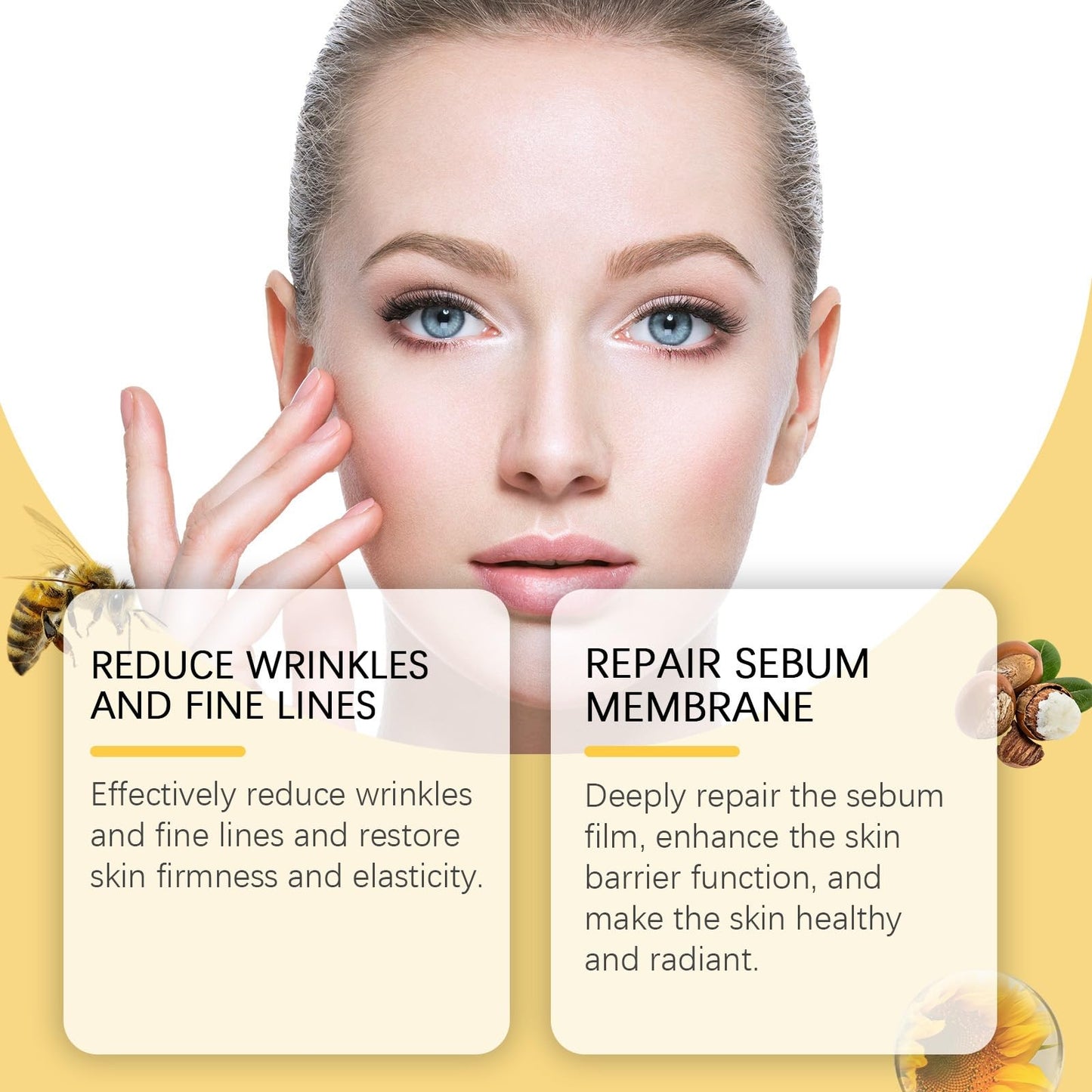 CiLiHai Anti-Wrinkle & Skin Tightening Facial Cream with B/ee Ven/om Formula,Day and Night B/ee Ven/om Cream for All Skin,Instant Lift & Hydration Cre/am for Mature Skin,Deep Nourishment and Wrinkle Reduction