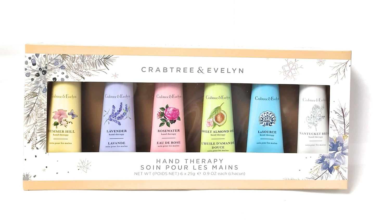Generic Crabtree & Evelyn Six Pack Floral Scented Hand Therapy Cream Gift Set (6 x 25ml) Ideal Christmas, Valentine Special Occasion for him or her