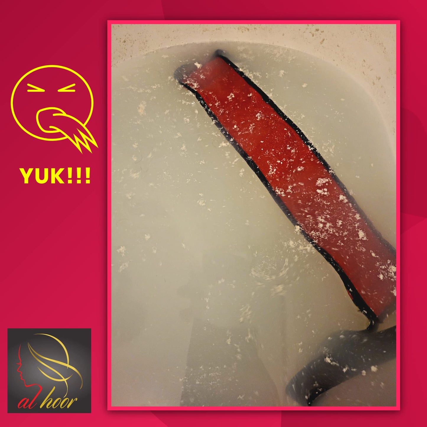 Al Hoor AL HOOR Moroccan Kessa Back Scrubber for Shower - Long Strap, Viscose Back Scrubber, Acne Treatment, Ingrown Hair Treatment, Back Exfoliator For Glowing & Smooth Skin, Dry Skin & Dead Skin Remover