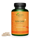 Tanning Capsules Vegavero® | Beta Carotene, Vitamin E, L-Tyrosine, Copper, Zinc & Olive Leaf Extract | Flavonoids | Lycopene | Skin Protection Support | NO Additives, Lab-Tested | Vegan