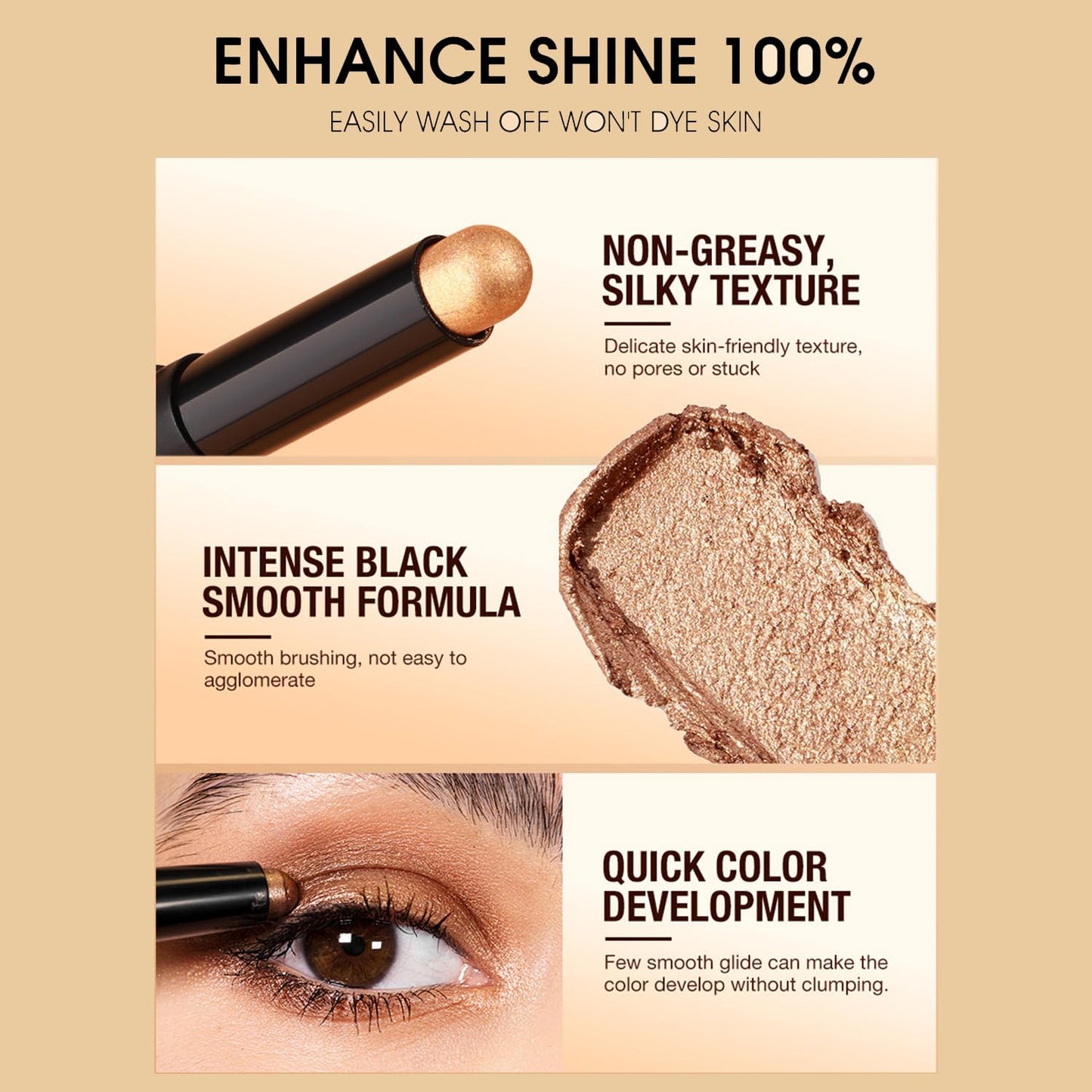Difistik 8 Pcs Eyeshadow Stick Set, Shimmer Eye Shadow Pencil, Soft Smooth Cream With Matte Earth & Metal Colors, Waterproof Classy Shimmer Eye Shadow Sticks Set, for Daily Makeup & Special Occasions