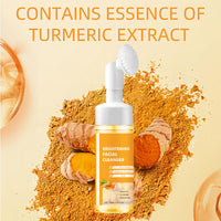 Beauthink Brightening Turmeric Face Wash – Foaming Facial Cleanser with Brush, Hydrates & Gently Cleanses, Antioxidant, Regulate the Balance of Water and Oil, Deep Cleansing Oil Control Cleanser