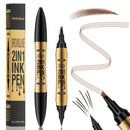 BoloShine Eyebrow Pen & Eyeliner Pencil 2 in 1, Microblading Eyebrow Pen with 4 Fork Tip, Long-lasting Waterproof Smudgeproof Eyebrow Pen for Natural Looking Defined Eyebrows (Light Brown)