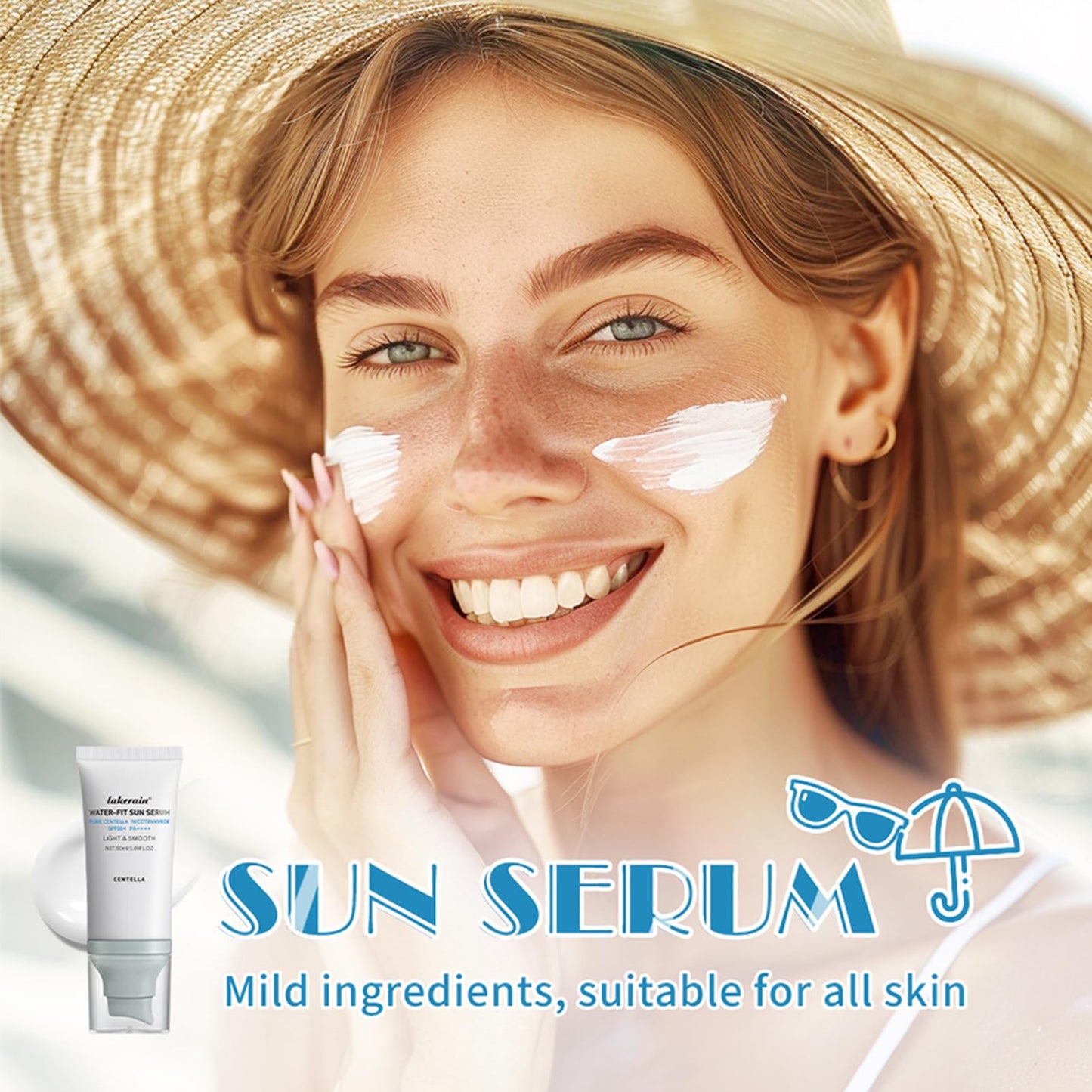 Madagascar Cenntella Sunscreen, Centella Sunscreen SPF 50 Factor 50 Sun Cream, Korean Sun-screen Spf 50 Face, Hydrating & Soothing Korean SkinCare,Refreshing Dry Oily Skincare